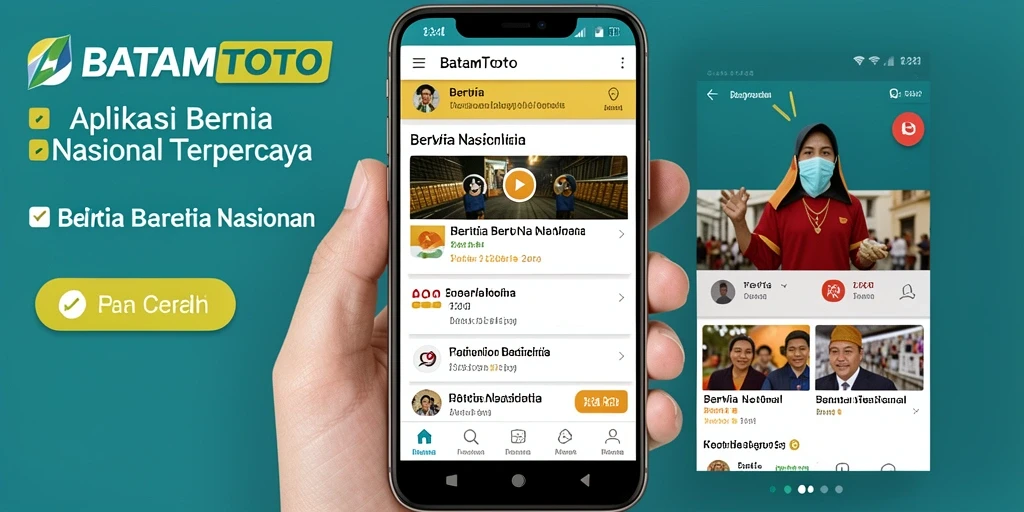 Antarmuka pengguna aplikasi BATAMTOTO yang menampilkan berita terbaru.