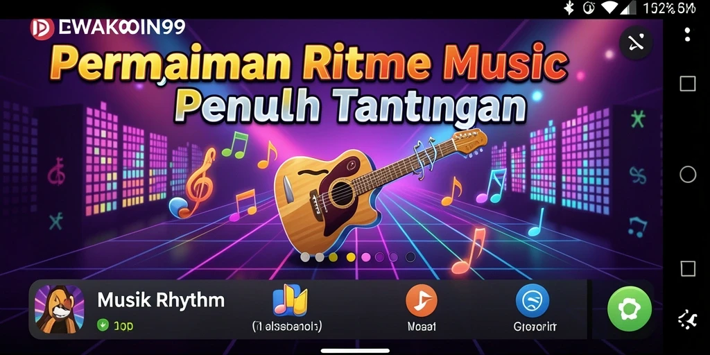 Tampilan antarmuka menarik dari DEWAKOIN99 saat bermain Musik Rhythm.