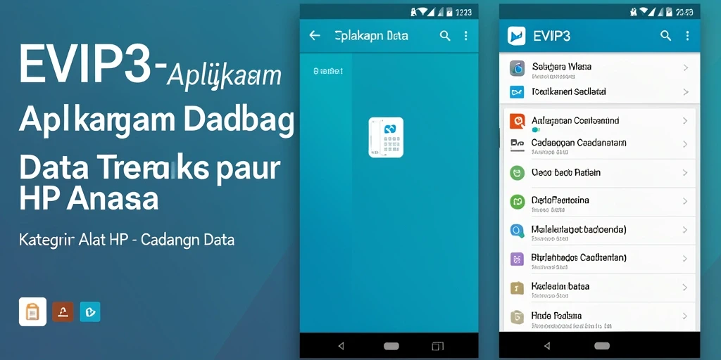 Tampilan antarmuka EVIP3 yang sederhana dan fungsional untuk cadangan data.