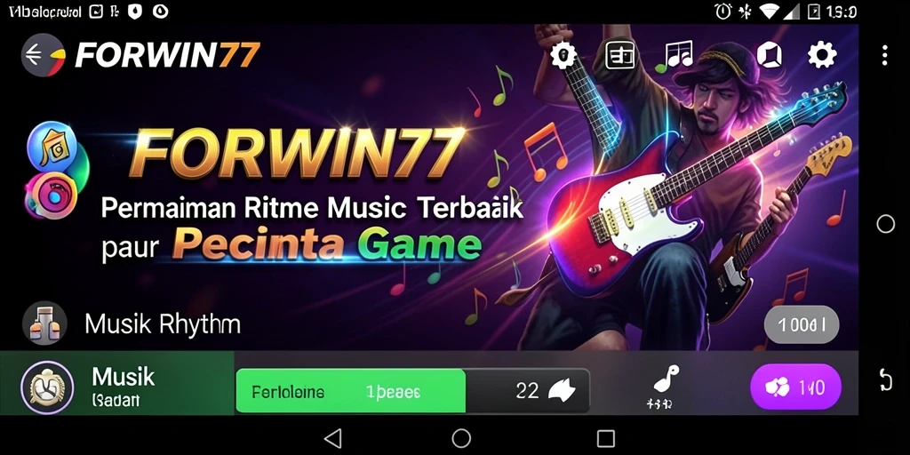 Tampilan antarmuka permainan FORWIN77 yang menarik dan interaktif.