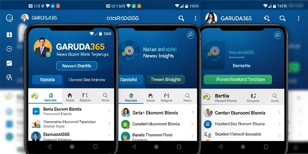 Antarmuka GARUDA365 yang modern dan fungsional untuk berita ekonomi.