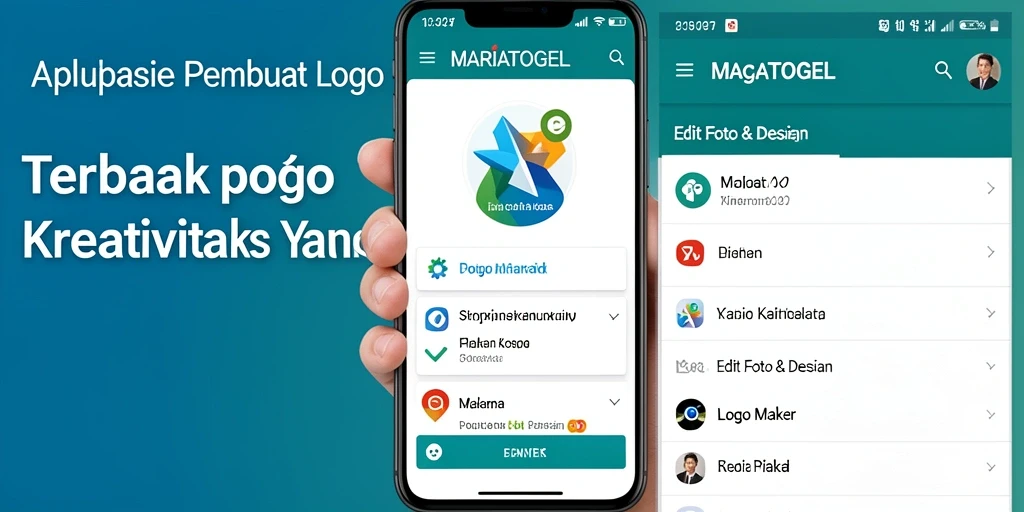 Tampilan antarmuka MARIATOGEL untuk pembuatan logo yang sederhana dan efektif.