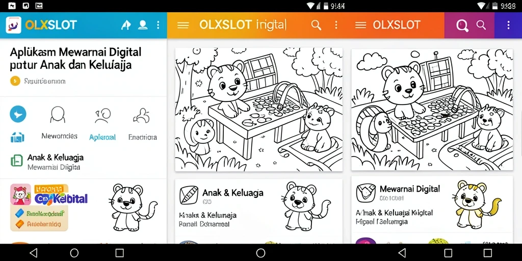 Tampilan antarmuka pengguna aplikasi Mewarnai Digital OLXSLOT.