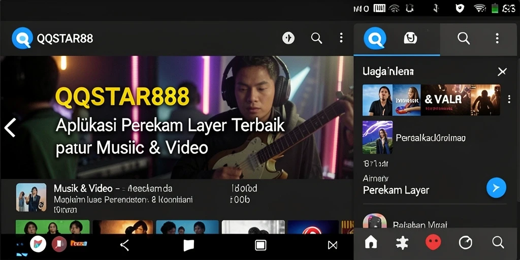 Tampilan antarmuka pengguna QQSTAR88 yang intuitif dan menarik.