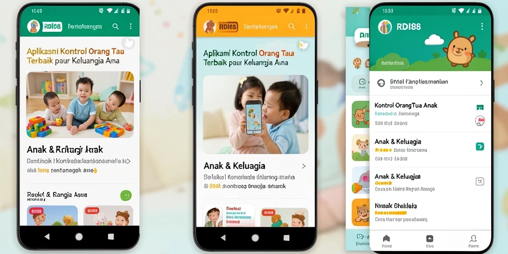 Antarmuka RDI88 yang sederhana dan fungsional untuk kontrol orang tua.