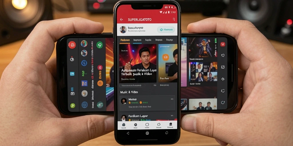 Tampilan antarmuka aplikasi SUPERLIGATOTO saat merekam layar.